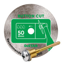 Disc diamantat ButtonCut ultra-subtire pt. mini-polizoare, pt. portelan, 50x0,8x5,8 (mm) cu ax prindere 3.2-3.0F, Super Premium - DiStar-11120159106 Disc diamantat ButtonCut ultra-subtire pt. mini-polizoare, pt. portelan, 50x0,8x5,8 (mm) cu ax prindere 3.2-3.0F, Super Premium - DiStar-11120159106
