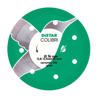 Disc diamantat Colibri subtire pt. mini-polizoare, pt. portelan, 76x0,8x10 (mm) Premium - DiStar-11139053029