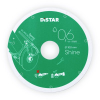 Disc diamantat DiStar Shine ultra-subtire (0.6mm) pt. Gresie portelanata, placi ceramice - 125x22.23 (mm) Super Premium - DiStar-11127457030