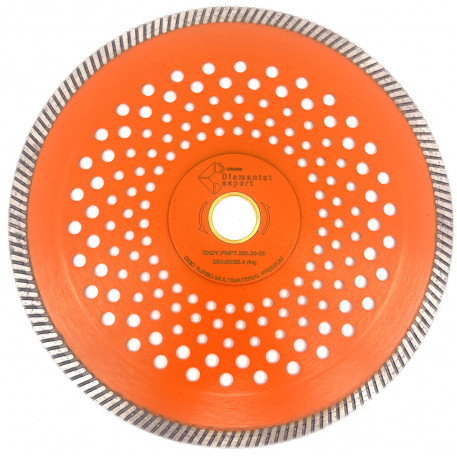 Disc diamantat pentru taiat Granit, Piatra, Beton armat, Materiale dure TURBO Laser 250x30mm (cu inel reductor de 25,4mm) SUPER PREMIUM - DXDY.PMPT.250.30-25 [1]