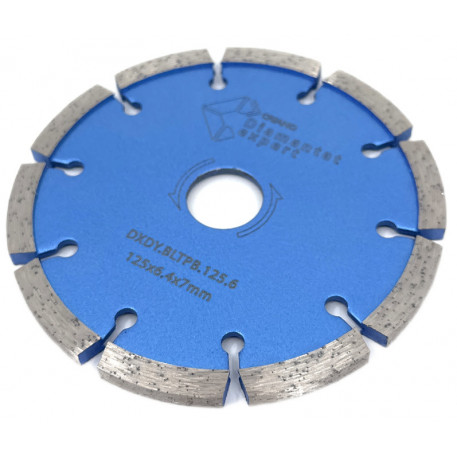 Disc diamantat pentru taiere de rosturi de dilatare in Beton si Sapa 125x22,2mm cu grosime de 6,4mm Standard Profesional - BlueLine - DXDY.ROST.125.6 [1]
