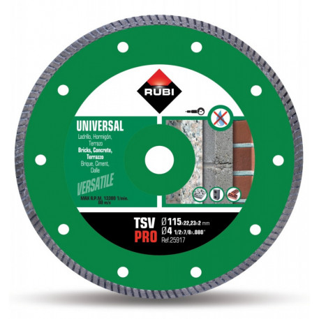 Disc diamantat pt. beton si caramida 115mm, TSV 115 Pro - RUBI-25917 [1]