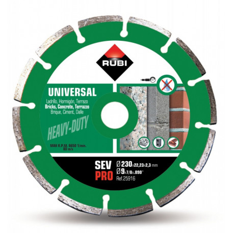 Disc diamantat pt. beton si caramida 230mm, SEV 230 Pro - RUBI-25916 [1]