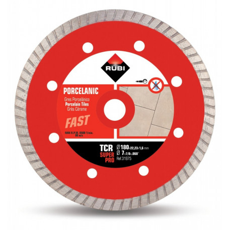 Disc diamantat pt. gresie portelanata 180mm, TCR 180 SuperPro - RUBI-31975 [1]