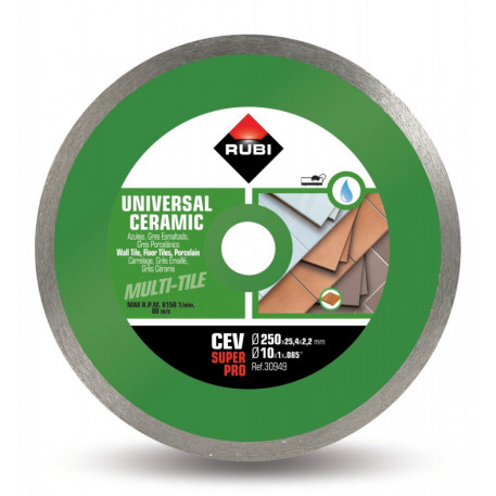 Disc diamantat pt. gresie si faianta 250mm, CEV 250 SuperPro - RUBI-30949 [1]