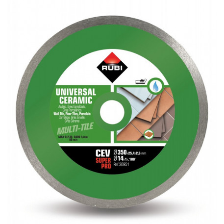 Disc diamantat pt. gresie si faianta 350mm, CEV 350 SuperPro - RUBI-30951 [1]