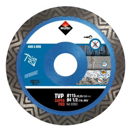 Disc diamantat pt. materiale foarte dure 115mm, TVP 115 SuperPro - RUBI-30983 [1]