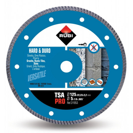 Disc diamantat pt. materiale foarte dure 125mm, TSA 125 Pro - RUBI-31953 [1]