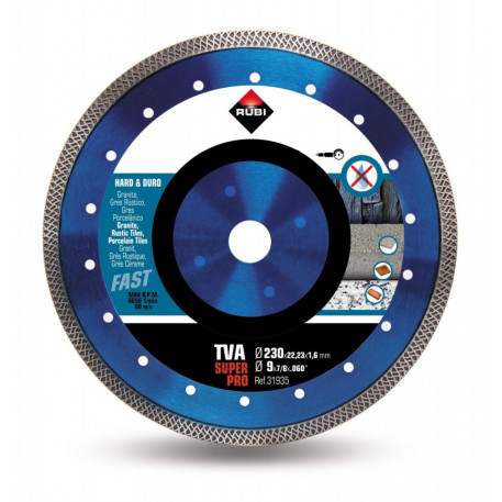 Disc diamantat pt. materiale foarte dure 230mm, TVA 230 SuperPro - RUBI-31935 [1]