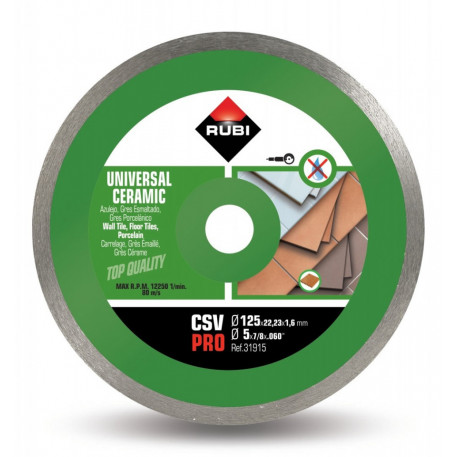 Disc diamantat pt. placi ceramice 125mm, CSV 125 Pro - RUBI-31915 [1]
