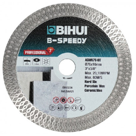 Disc Diamantat pt. Placi ceramice, Greie, Faianta 76x10 (mm) - BIHUI-AGMN76-BT [1]