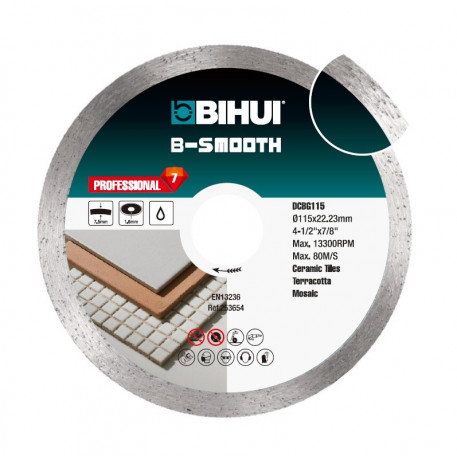 Disc Diamantat pt. taiat placi ceramice, uz universal, 115x22.23 (mm) Profesional - BIHUI-DCBG115 [1]