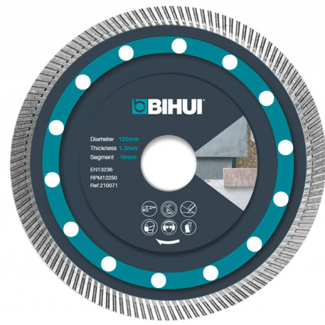 Disc Diamantat Super Subtire pt. Placi dure, Portelan 115x22.2 (mm) Super Premium - BIHUI-DCBN115 [1]