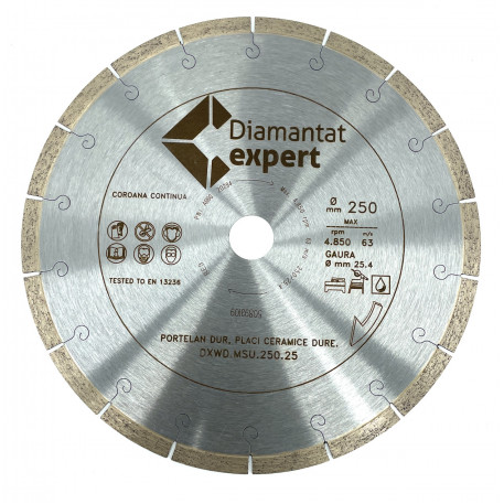 Disc DiamantatExpert pt. Portelan dur, Placi ceramice dure 250x25.4 (mm) Ultra Premium - DXWD.MSU.250.25 [1]