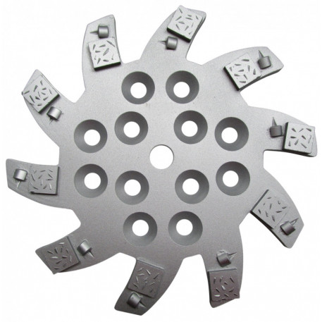 Disc stea cu segmenti diamantati pt. slefuire pardoseli - segment 10 buc DPC - 250 mm - prindere 19mm - DXDH.8501.250.75.010-R [1]