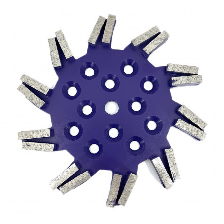 Disc stea cu segmenti diamantati pt. slefuire pardoseli - segment dur - Albastru - 250 mm - prindere 19mm - DXDY.8501.250.11.23 [1]