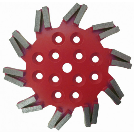 Disc stea cu segmenti diamantati pt. slefuire pardoseli - segment fin - Rosu - 250 mm - prindere 19mm - DXDH.8501.250.11.63 [1]