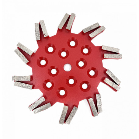 Disc stea cu segmenti diamantati pt. slefuire pardoseli - segment fin - Rosu - 250 mm - prindere 19mm - DXDY.8501.250.11.63 [1]