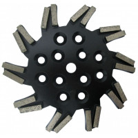 Disc stea cu segmenti diamantati pt. slefuire pardoseli - segment foarte fin - Negru - 250 mm - prindere 19mm - DXDH.8501.250.11.73