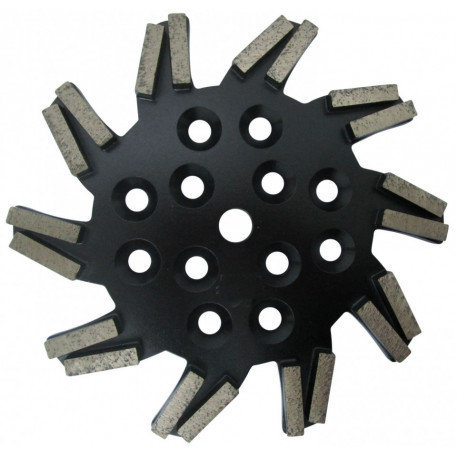 Disc stea cu segmenti diamantati pt. slefuire pardoseli - segment foarte fin - Negru - 250 mm - prindere 19mm - DXDH.8501.250.11.73 [1]