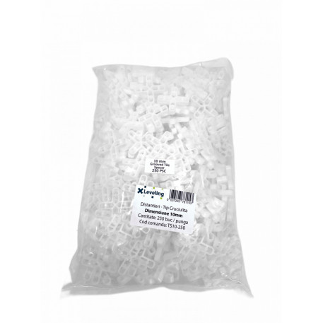 Distantiere ( Cruciulite ) pt. placi - gresie si faianta - Rost 10 mm - 250 buc - XLEV-TS10-250 [1]