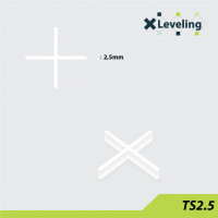 Distantiere ( Cruciulite ) pt. placi - gresie si faianta - Rost 2,5 mm - 500 buc - XLEV-TS2,5-500