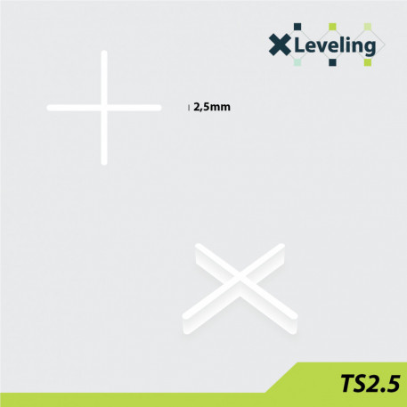 Distantiere ( Cruciulite ) pt. placi - gresie si faianta - Rost 2,5 mm - 500 buc - XLEV-TS2,5-500 [1]