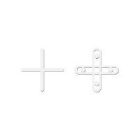 Distantieri cruce pentru placi de gresie, faianta si placi, rost 6mm, 250buc - BIHUI-TSC6250