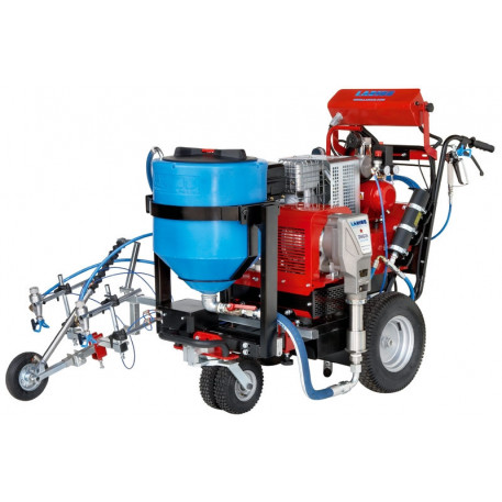 Echipament airless pentru trasat marcaje rutiere Dragon (autopropulsat, Gravity 2x30lt) - Larius [1]