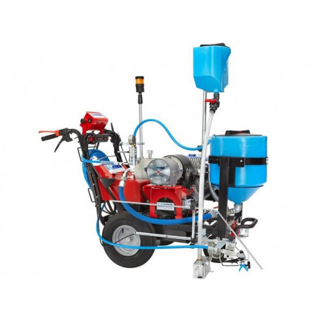 Echipament airless pentru trasat marcaje rutiere Giotto Plus (autopropulsat, 2 pistoale, Gravity 2x30lt) - Larius [1]