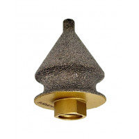 Freza diamantata conica pt. decupaje, largiri, gauri si frezare rotunda muchii in placi ceramice, piatra, 9-50(mm), r=7,5mm, M14- DXDY.FCON.9-50BNR7