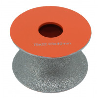 Freza diamantata pentru profilare granit, marmura, gresie Profil Semicerc Full Bullnose exterior, R-20mm, ∅75x22,23mm - DXDY.FPP.BN40
