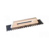 Gletiera dintata cu maner din lemn 48cm, 12mm - RUBI-73973