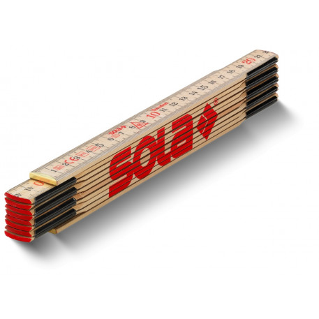 Metru pliant din lemn natur H 2/10, 2m - Sola-53010201 [1]