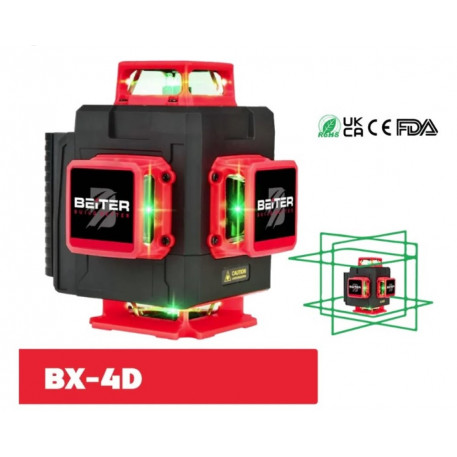 Nivela Laser Verde 4D - 360°, pentru pardoseli si tavan, raza de actiune 30m - Beiter BX-4D [1]