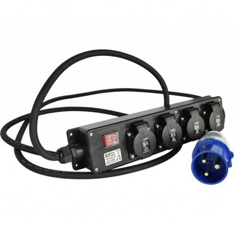 Prelungitor 230V Stecher Euro - 4x Priza Casnica - max 5000W - KS-EX3M-4S [1]