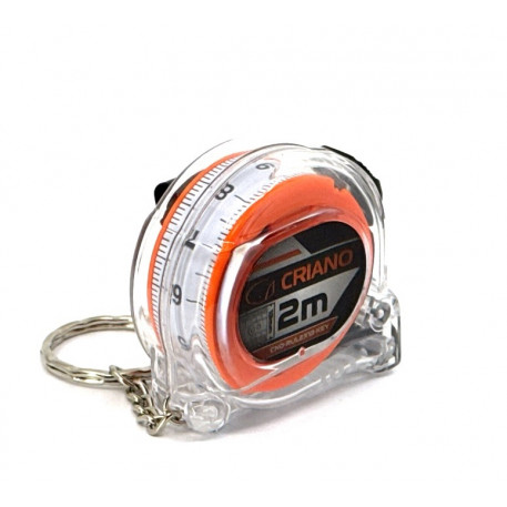 Ruleta Compacta banda metalica cu dublu marcaj, corp transparent cu inel tip breloc, 2m x 13mm - CNO-RUL2X13-KEY [1]
