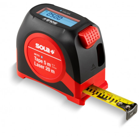 Ruleta digitala 5m cu telemetru laser 20m, Bluetooth, SOLA METEC - Sola-71510201 [1]