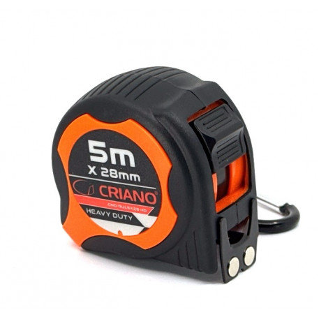 Ruleta Magnetica Heavy-Duty banda metalica cu dublu marcaj, ranforsata anti-shock si carabina, 5m x 28mm - CNO-RUL5X28-HD [1]