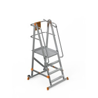 Scara industriala rabatabila aluminiu cu 3 trepte si platforma, inaltime 104cm - CNO-SME-FWPL13