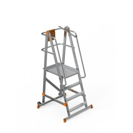 Scara industriala rabatabila aluminiu cu 3 trepte si platforma, inaltime 104cm - CNO-SME-FWPL13 [1]