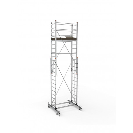 Schela mobila aluminiu telescopica 2x3,5(m), inaltime lucru 7 metri, o platforma 1,6x0,6(m), max 200kg/mp - CNO-SME-MEGA7 [1]