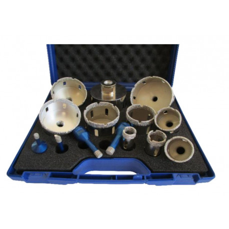 Set 14 carote diamantate pt. gresie portelanata & piatra - diam. 6 - 82mm Super Premium - DXDH.80407.Satz14.6-82 [1]