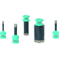 Set 5 carote diamantate pt. gresie portelanata & piatra - diam. 6, 8, 10, 20 si 35 mm PREMIUM - BIHUI-DBDFC2