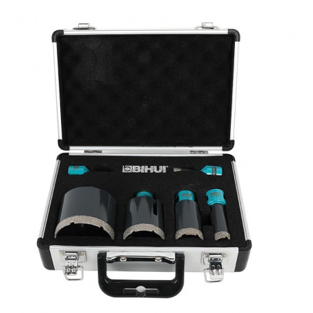 Set 6 carote diamantate pt. gresie portelanata & piatra - diam. 6, 8, 20, 35, 50 si 70 mm PREMIUM - BIHUI-DBDMK6 [1]