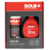 Set aparat de trasat cu sfoară cu creta rosie CLKS, 30m + 230g - Sola-66114142 Set aparat de trasat cu sfoară cu creta rosie CLKS, 30m + 230g - Sola-66114142