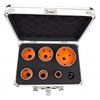 Set carote diamantate pt. gresie portelanata & piatra - diam. 20, 28, 35, 43, 50, 68 mm - 3DTECH - Super PREMIUM - DXDY.NEODRILL.BigSet