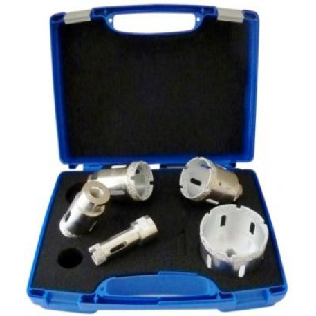 Set 5 carote diamantate pt. gresie portelanata & piatra - diam. 20, 35, 45, 50, 68mm Super Premium - DXDH.80407.Satz20-68 [1]