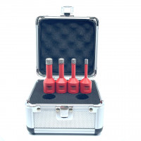 Set carote diamantate pt. gresie portelanata & piatra - diam. 6, 8, 10, 12 mm Profesional Standard - DXDY.REDrill.MiniSet