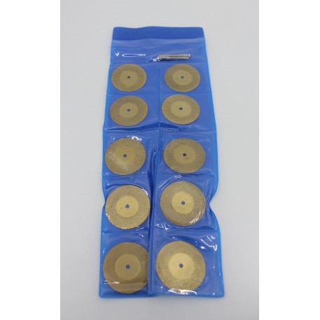 Set de 10 discuri diamantate taiat si slefuit ceramica 40mm si 2 axuri pentru CRIANO MPU350W - CNO-MPU350W-DD40 [1]